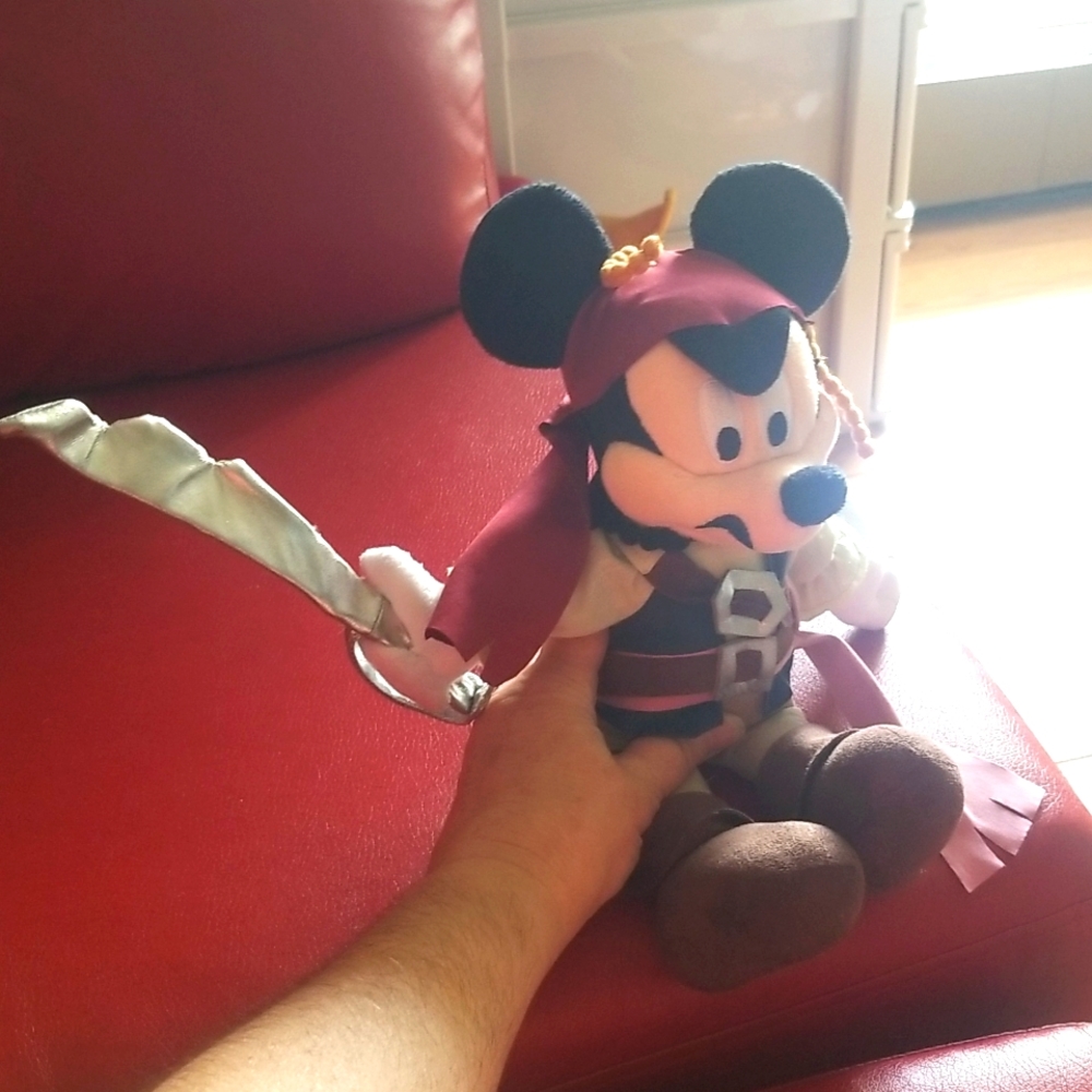 3/$20  Disney Pirates of the Caribbean Mickey Mouse Plush 12"